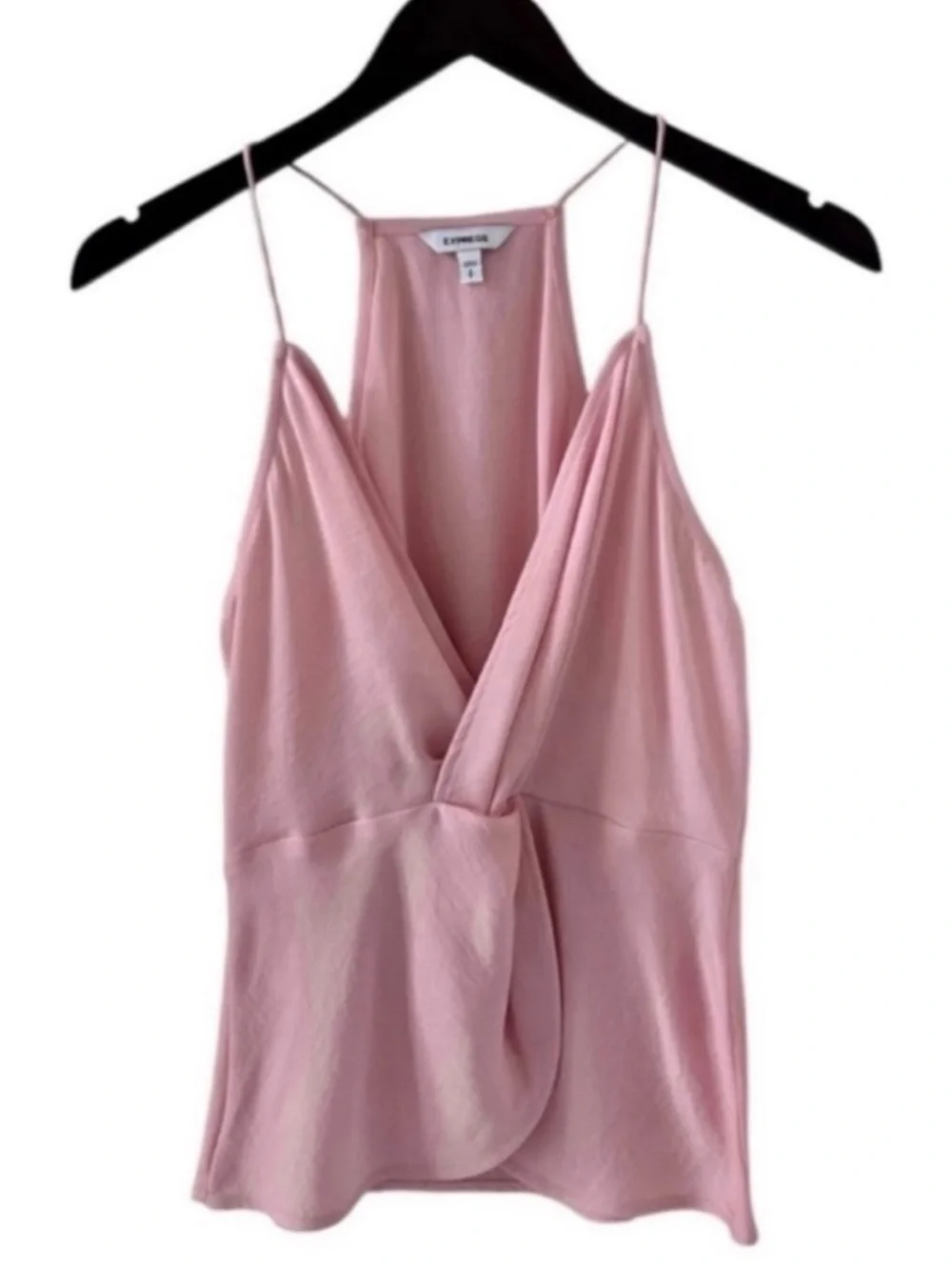 NEW Express Light Pink Sleeveless V-Neck Crossover Front Top Size Small - Picture 7 of 7